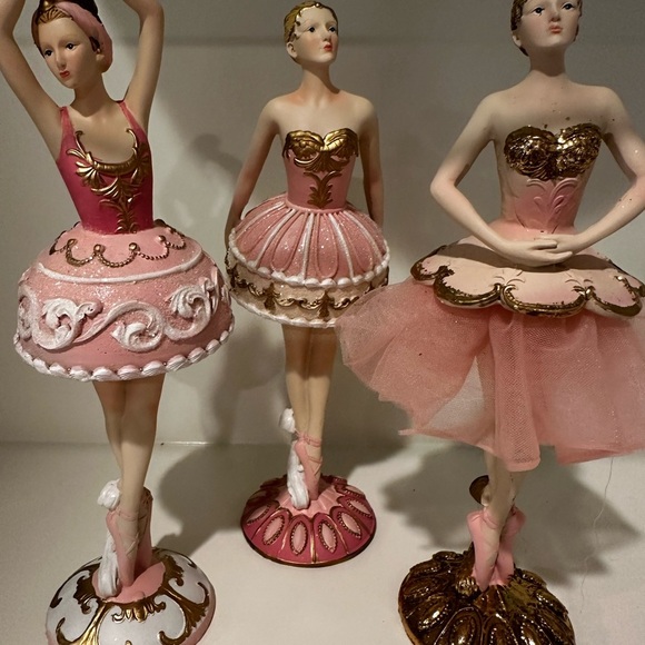 Elegant Pink Ballerina Figurines Set - Picture 4 of 4
